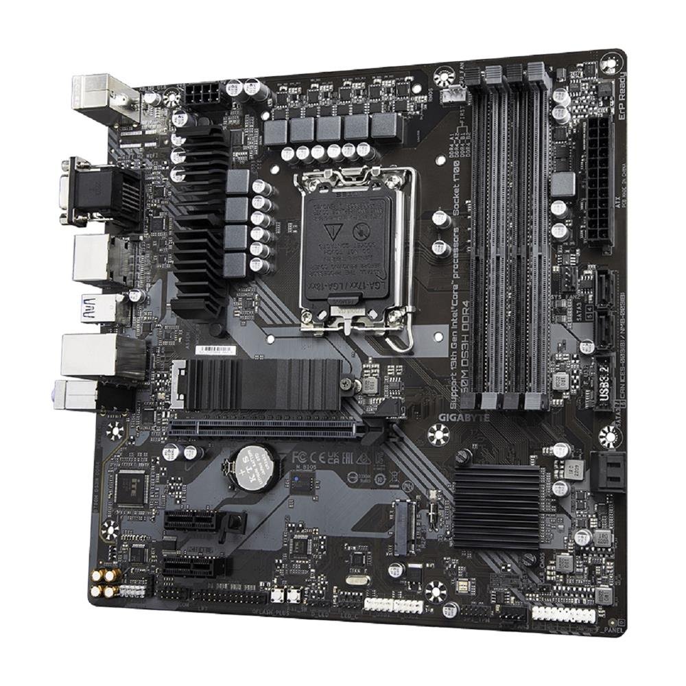 Placa Mãe Gigabyte B760M DS3H DDR4, Chipset B760, Intel LGA1700, mATX