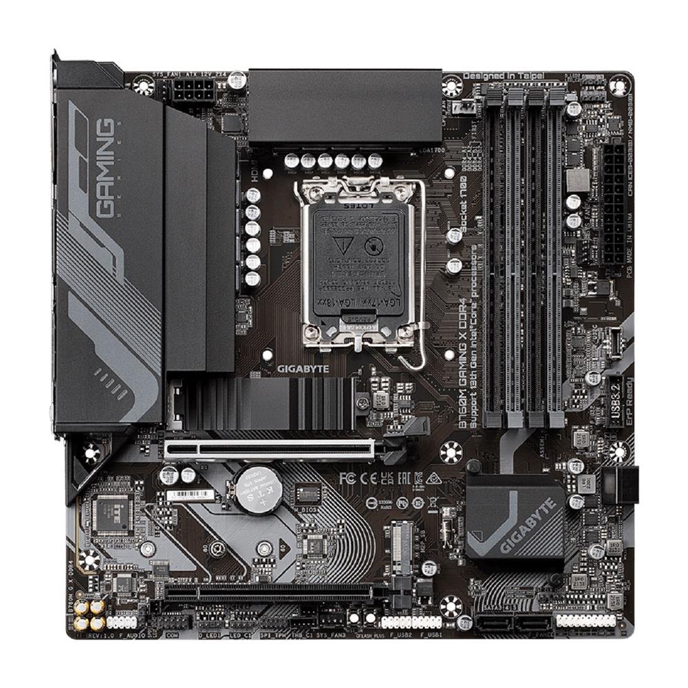 Placa Mãe Gigabyte B760M Gaming X DDR4, Chipset B760, Intel LGA 1700, mATX