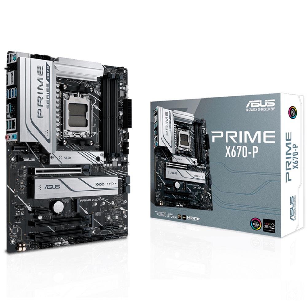 Placa Mãe Asus Prime X670-P, Chipset X670, Amd Am5, Atx, Ddr5