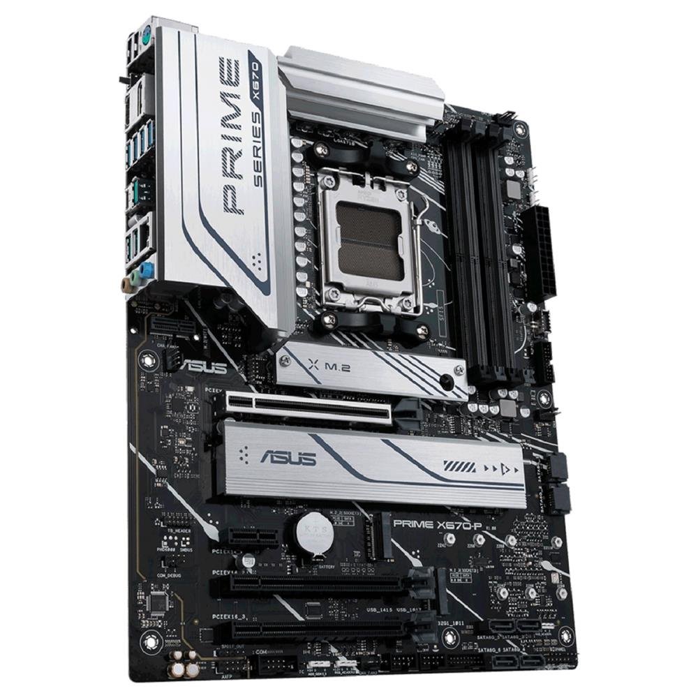 Placa Mãe Asus Prime X670-P, Chipset X670, Amd Am5, Atx, Ddr5