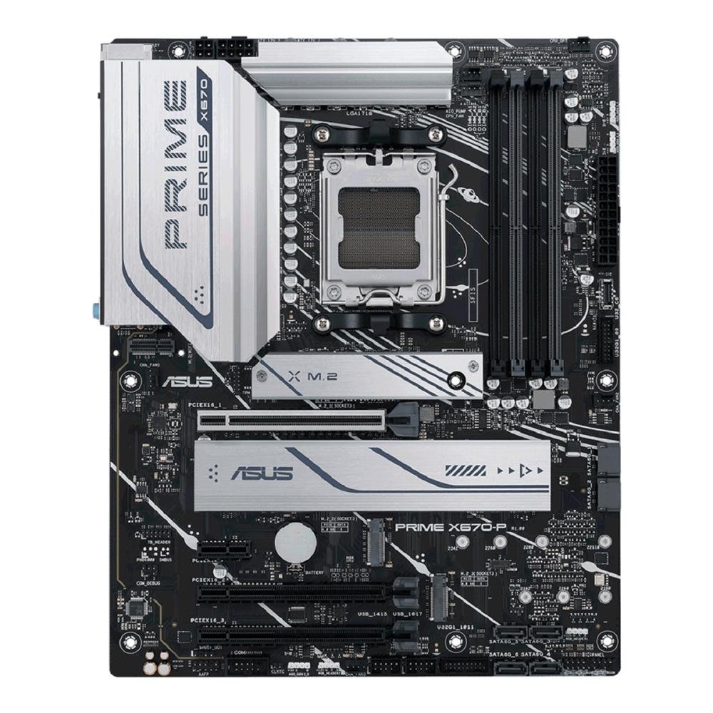 Placa Mãe Asus Prime X670-P, Chipset X670, Amd Am5, Atx, Ddr5