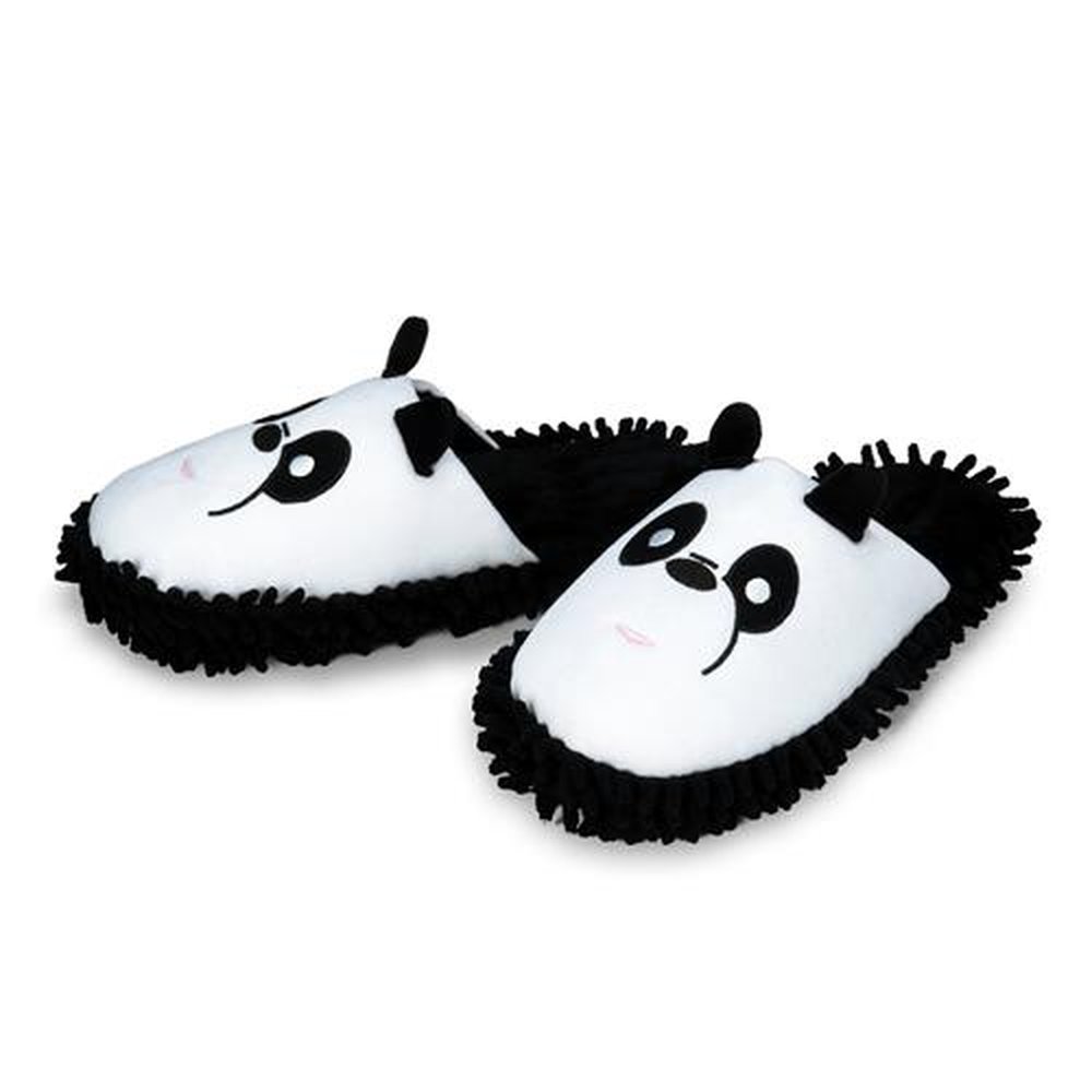 Pantufa de Panda Branco e Preto - tamanho 38 - 39 27cm