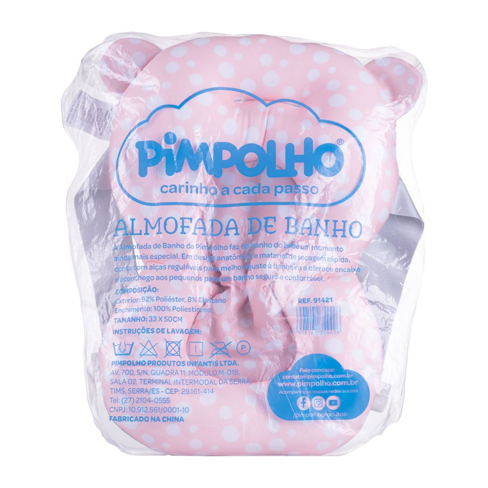 Kit Almofada Infantil De Banho Feminino Pimpolho Com 4 Unidades.