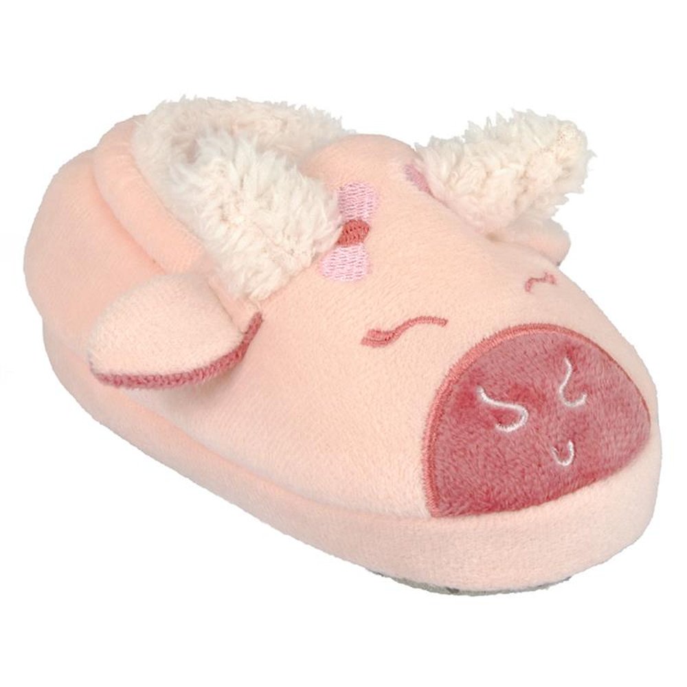 Kit Pantufa Kids Vaquinha Rosa Feminino Pimpolho Com 4 Pares - Numeração 20 A 27