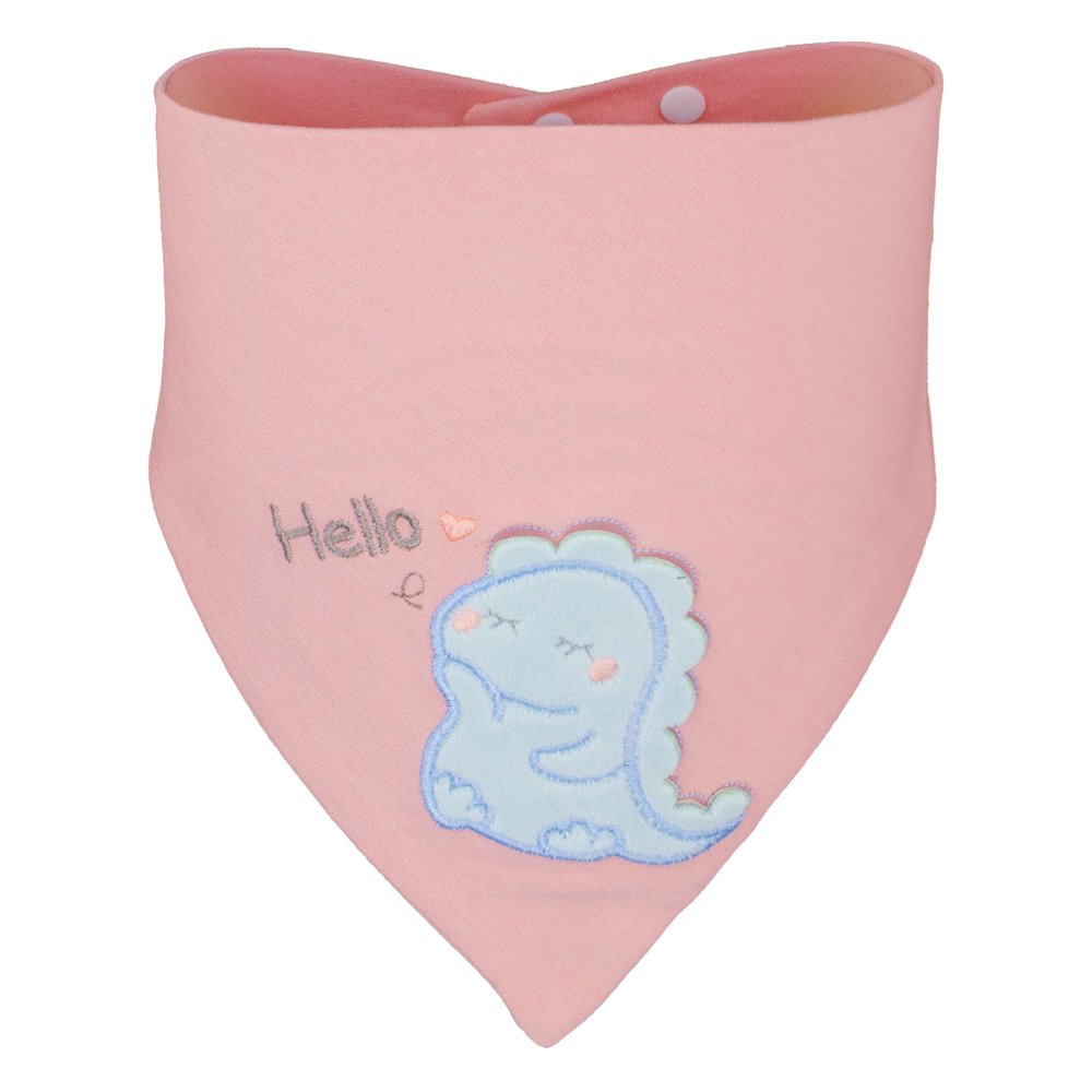 Kit Babador Bandana Bichinho Dino Feminino Pimpolho Com 3 Unidades.