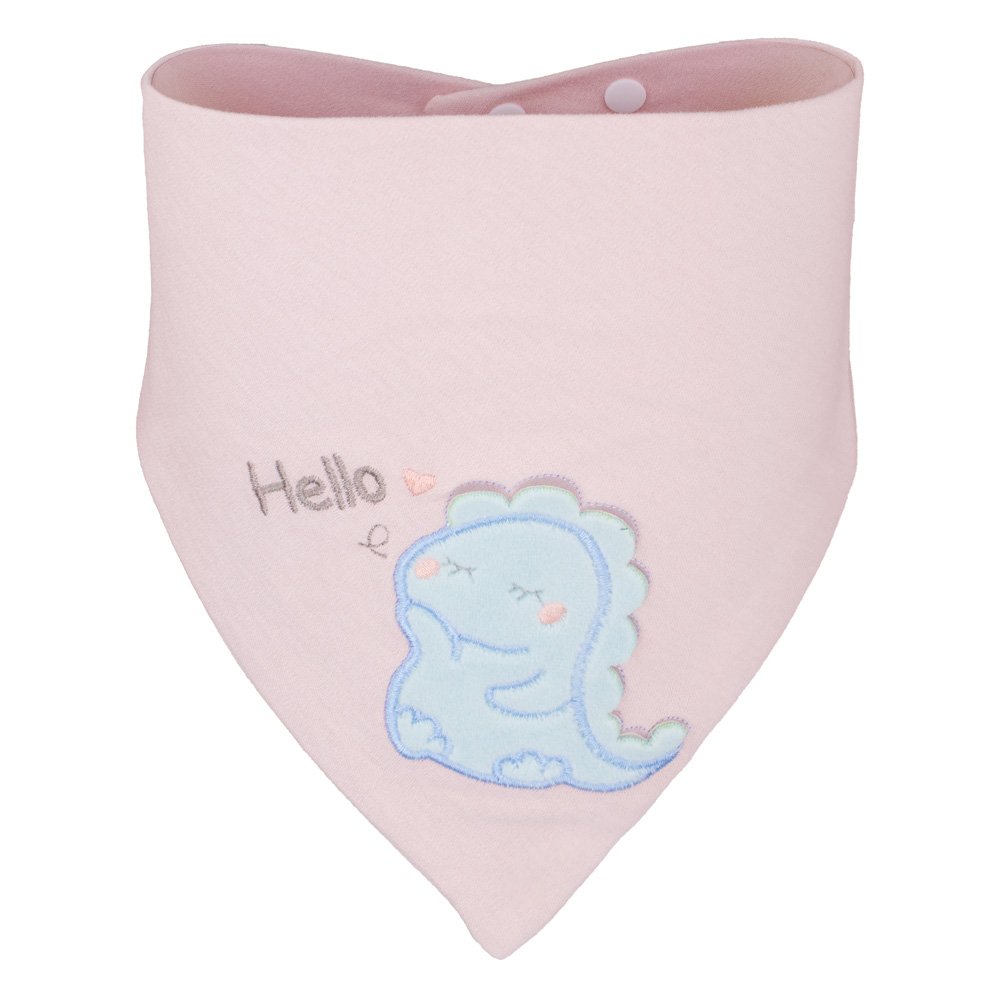 Kit Babador Bandana Bichinho Dino Feminino Pimpolho Com 3 Unidades.