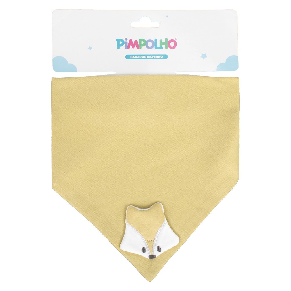 Kit Babador Bandana Bichinho Raposa Unissex Pimpolho Com 3 Unidades.