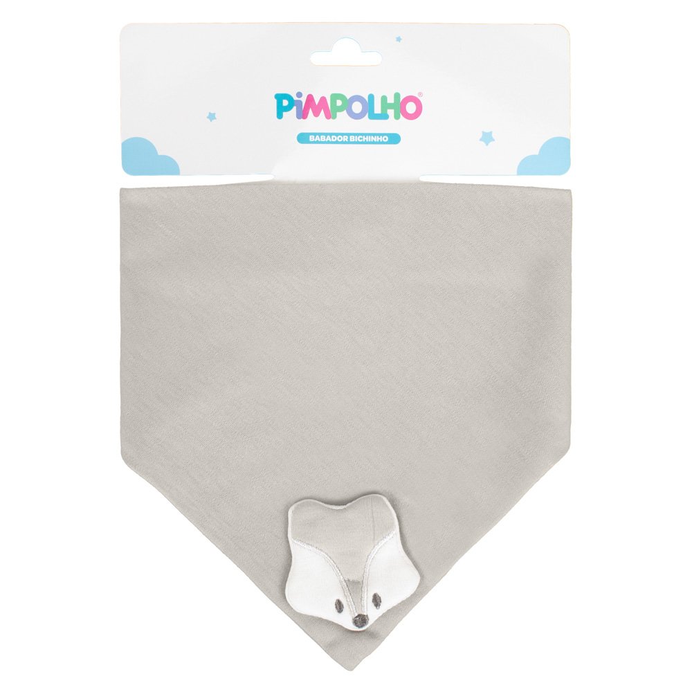Kit Babador Bandana Bichinho Raposa Unissex Pimpolho Com 3 Unidades.