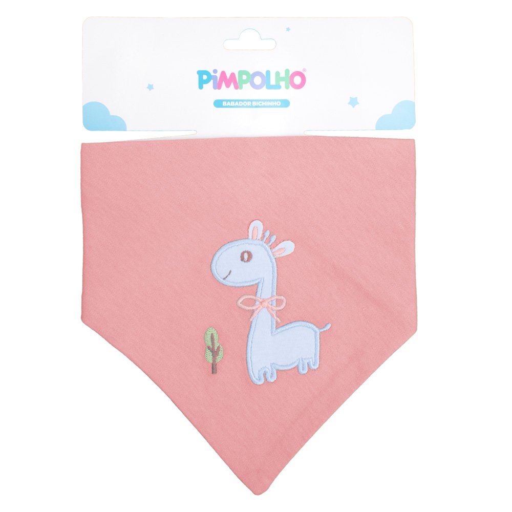 Kit Babador Bandana Bichinho Lhama Feminino Pimpolho Com 3 Unidades.