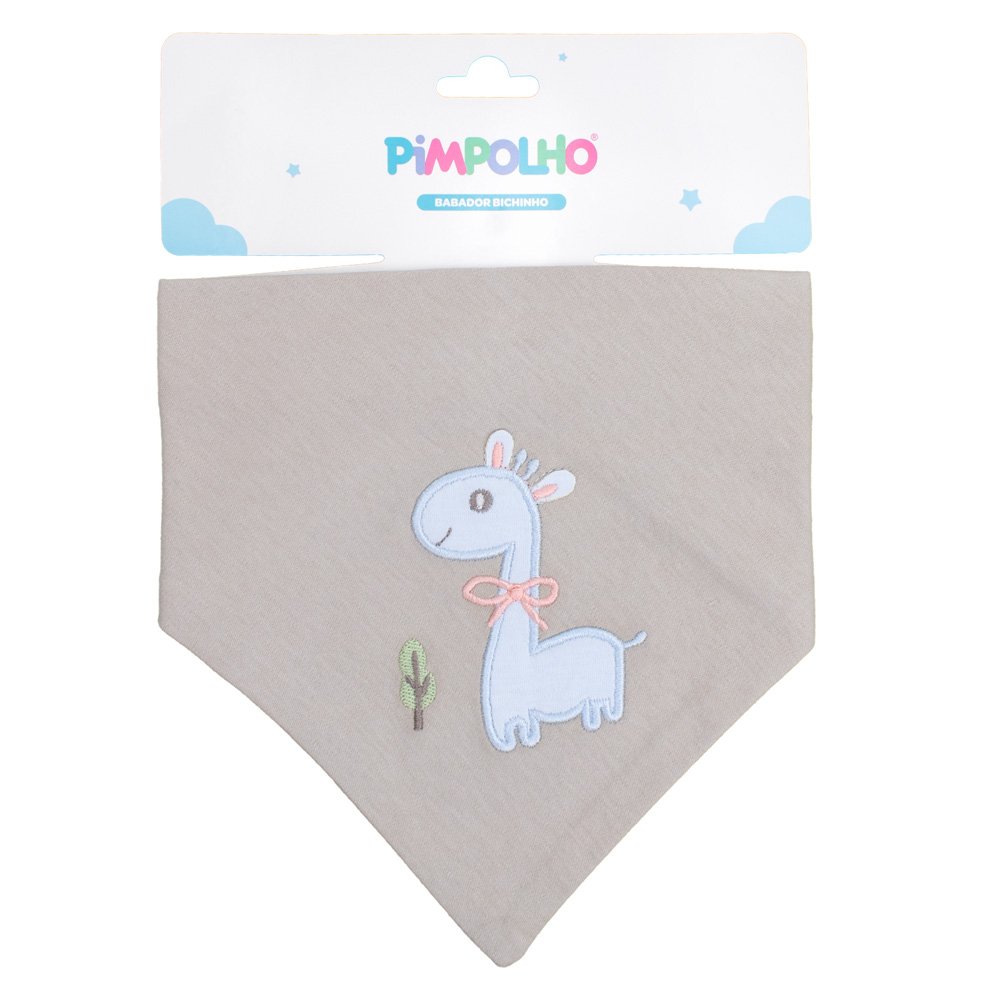 Kit Babador Bandana Bichinho Lhama Feminino Pimpolho Com 3 Unidades.
