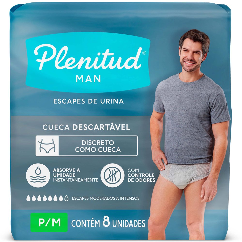 Fralda Plenitud Man P/M Com 8 Unidades