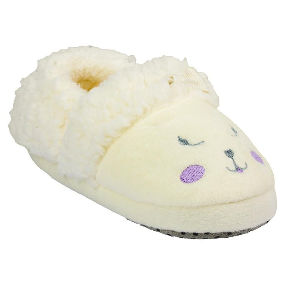 Kit Pantufa Kids Ovelha Off White Feminino Pimpolho Com 4 Pares - Numeração 20 A 27