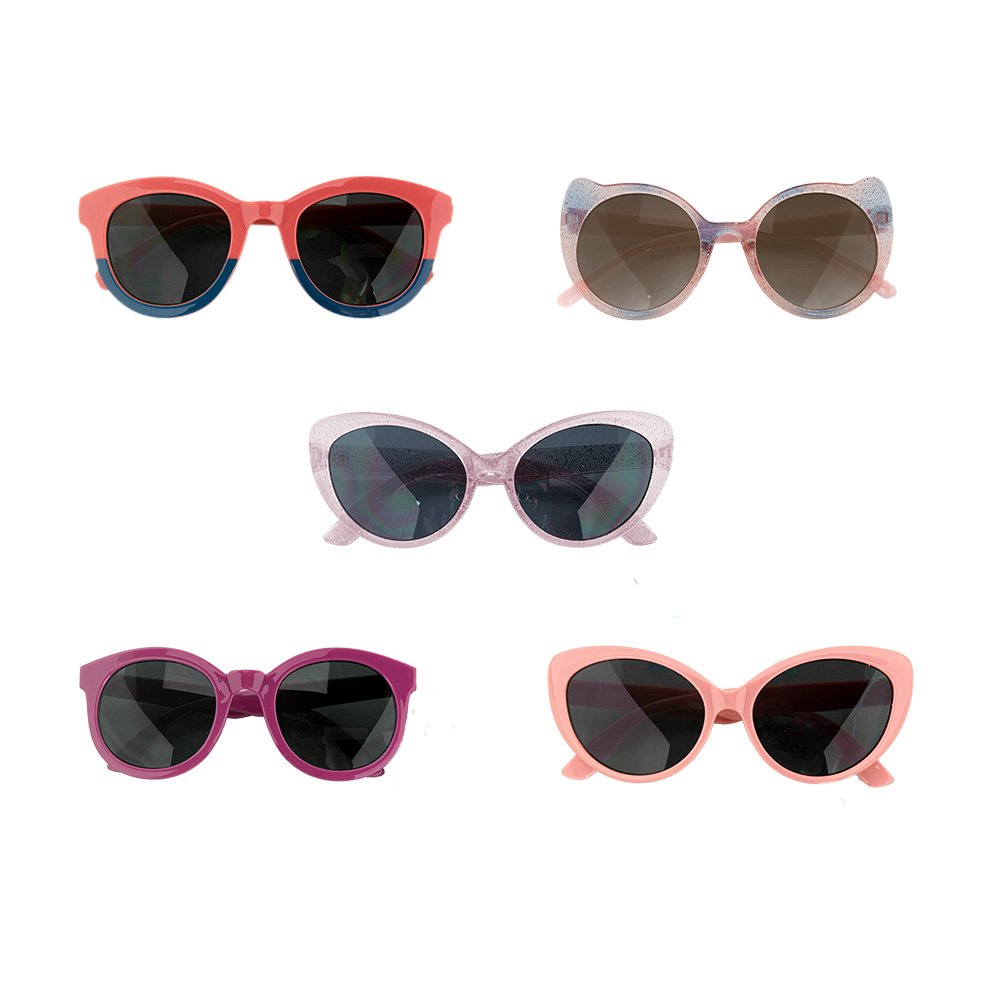 Kit Óculos De Sol Infantil Proteção Uv400 3 Anos+ Feminino Pimpolho Com 12 Unidades.