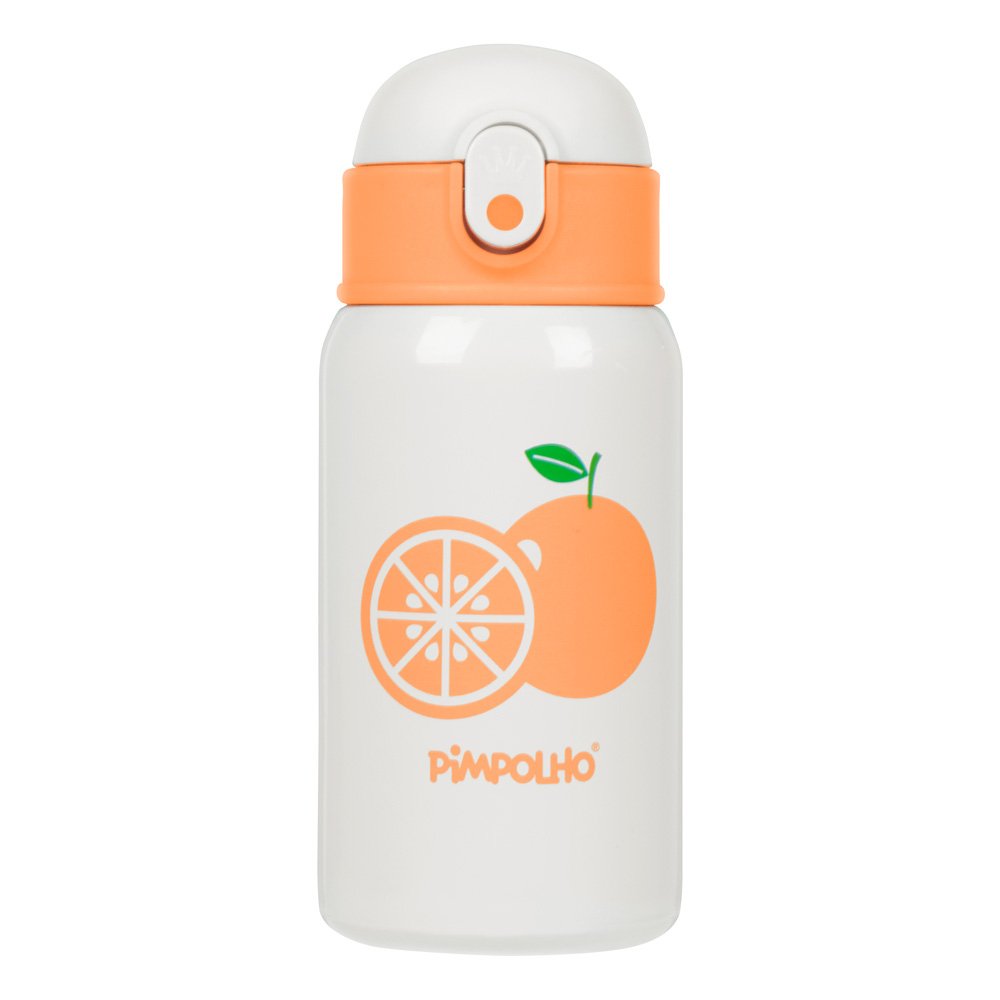 Kit Garrafa Térmica Inox 400Ml Com Canudo Unissex Pimpolho Com 1 Unidade.