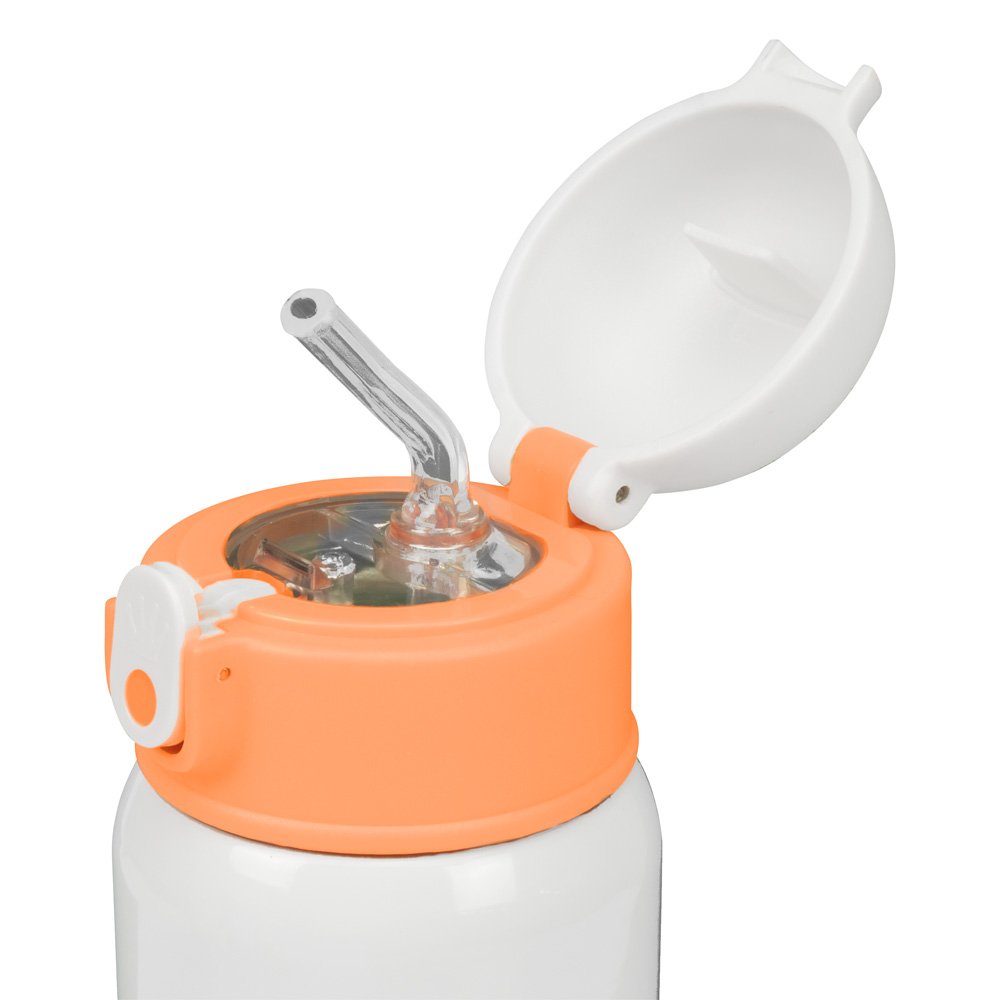 Kit Garrafa Térmica Inox 400Ml Com Canudo Unissex Pimpolho Com 1 Unidade.