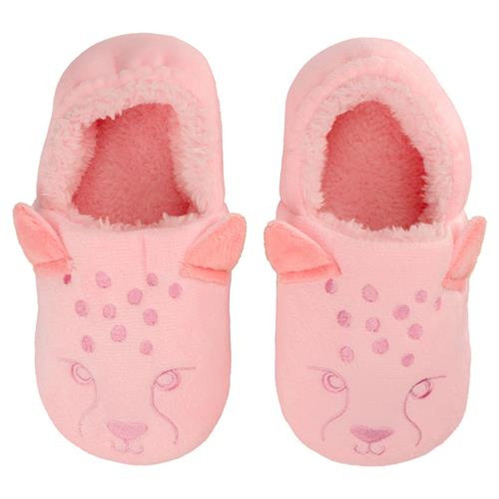 Kit Pantufa Play Rosa Onça Feminina Pimpolho Com 3 Pares - Numeração 28 A 33