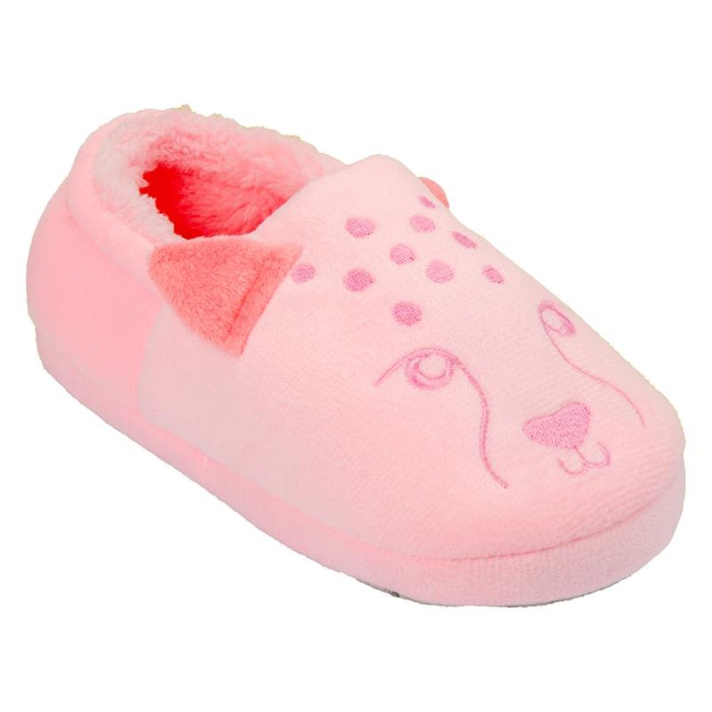 Kit Pantufa Play Rosa Onça Feminina Pimpolho Com 3 Pares - Numeração 28 A 33