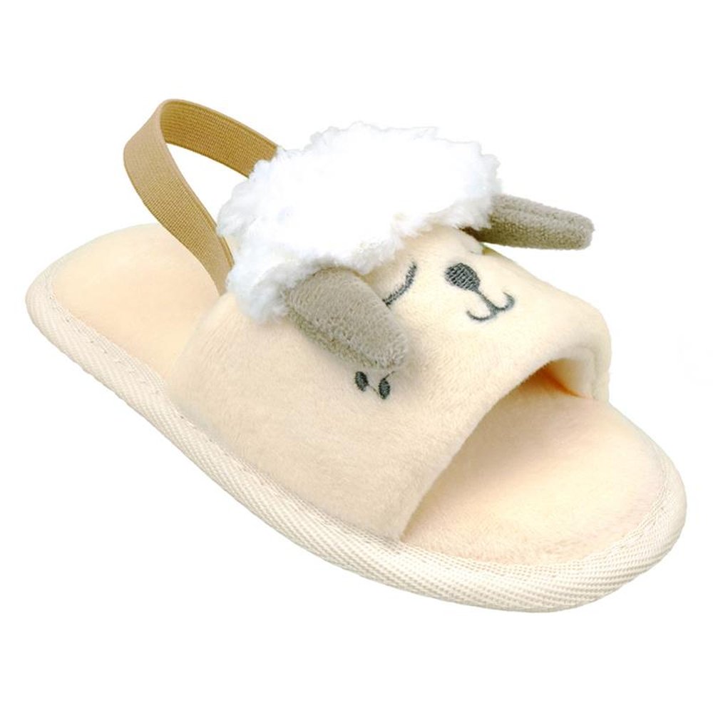 Kit Pantufa Slipper Kids Bege Ovelha Feminina Pimpolho Com 4 Pares - Numeração 20 A 27