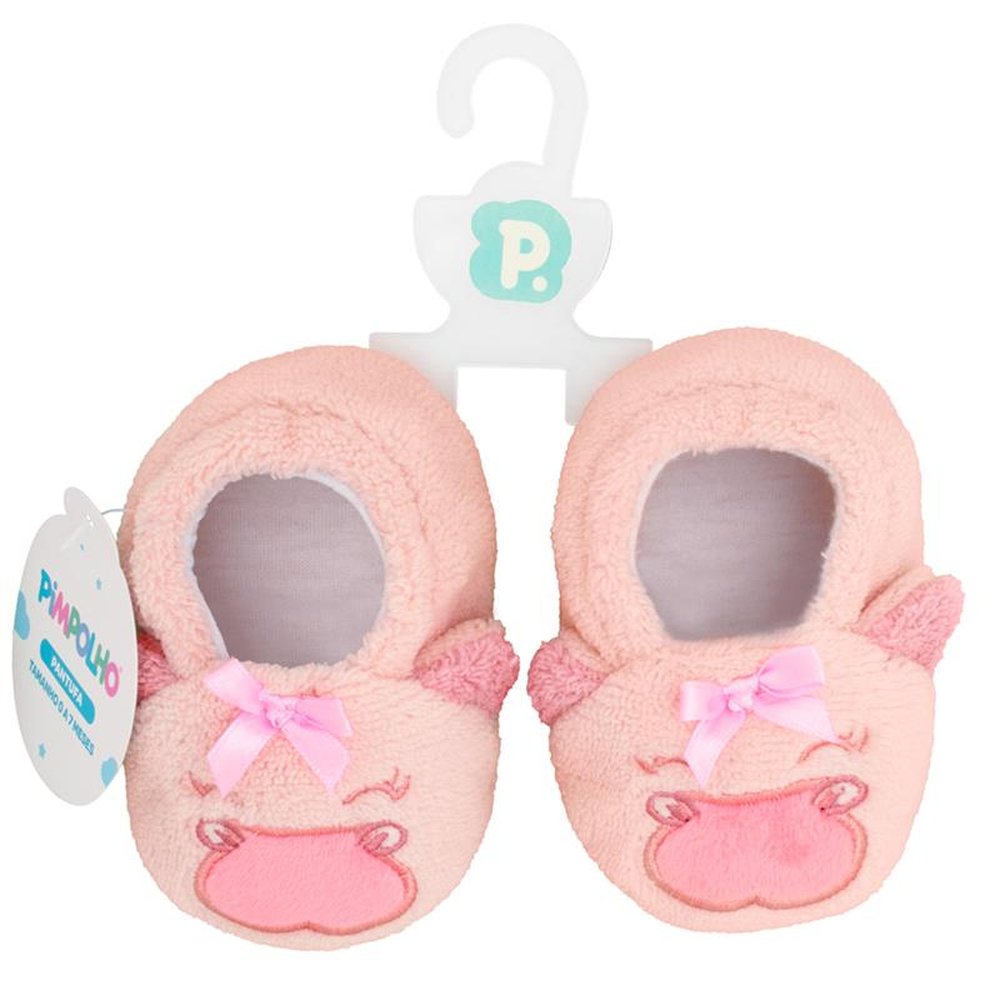 Kit Pantufa Baby 00 - 07 Meses Feminino Pimpolho Com 8 Pares - Tamanho 00-07 Meses