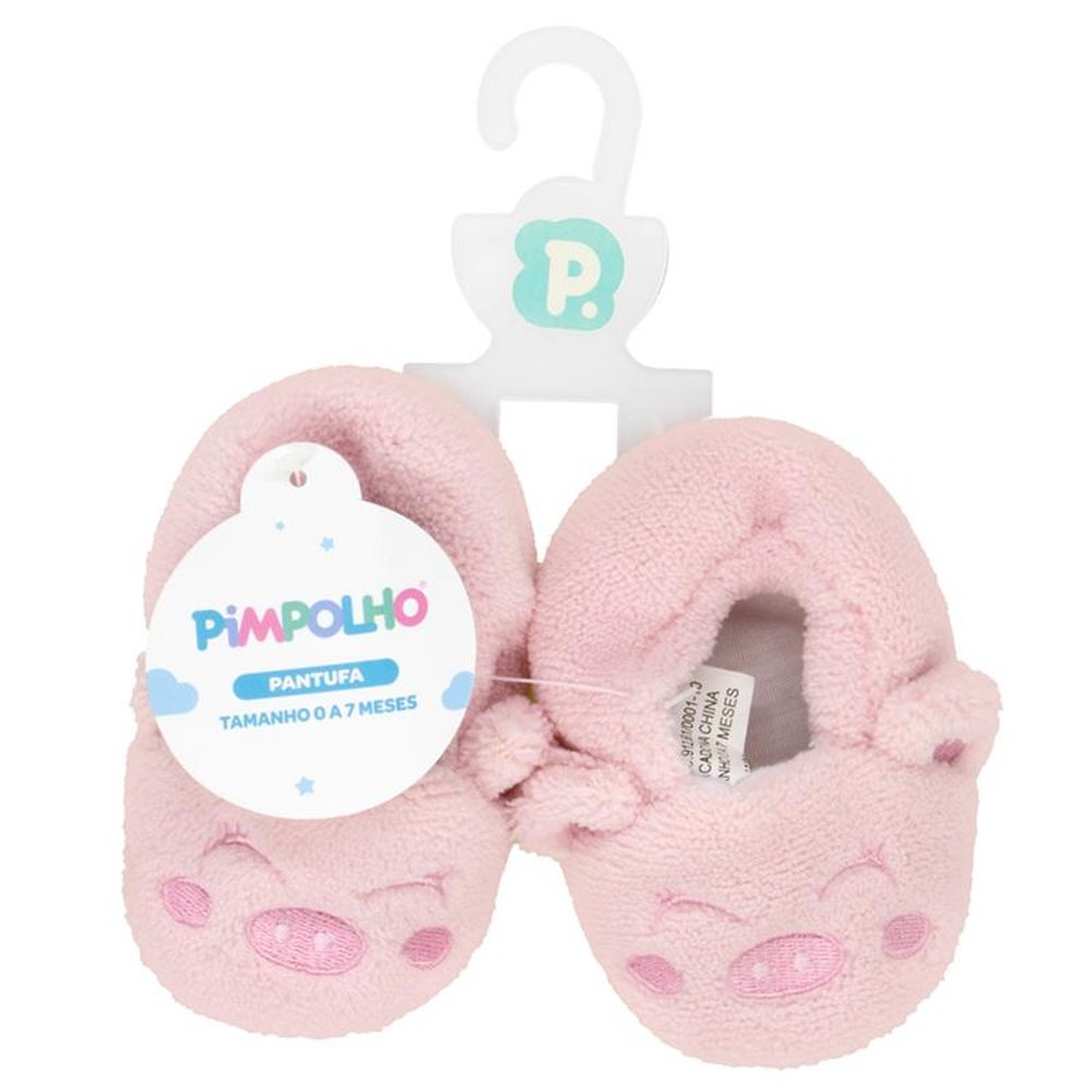 Kit Pantufa Baby 00 - 07 Meses Feminino Pimpolho Com 8 Pares - Tamanho 00-07 Meses