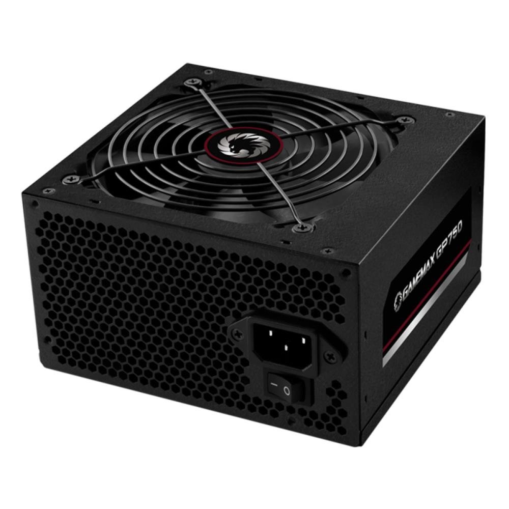 Fonte Gamemax, 750W, 80 Plus Bronze, PFC Ativo, Com Cabo, Preto - GP750