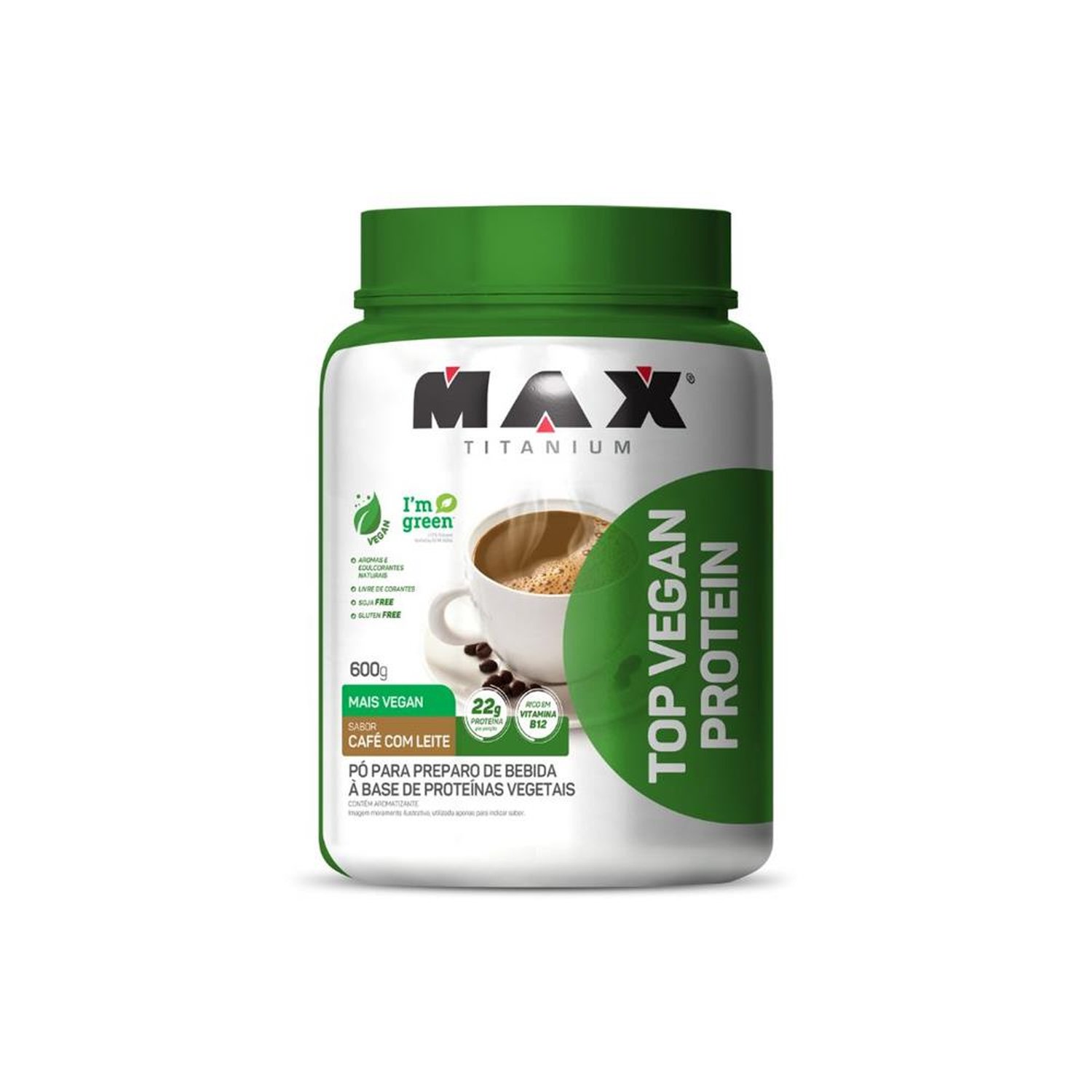 Top Vegan Protein Pote 600g Café com Leite