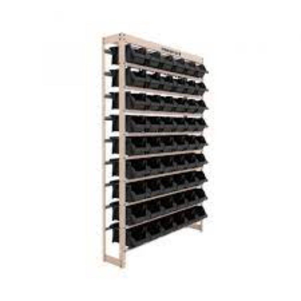 Estante Presto Caixa Box Preto N-5 99x150x27cm 54 Gavetas