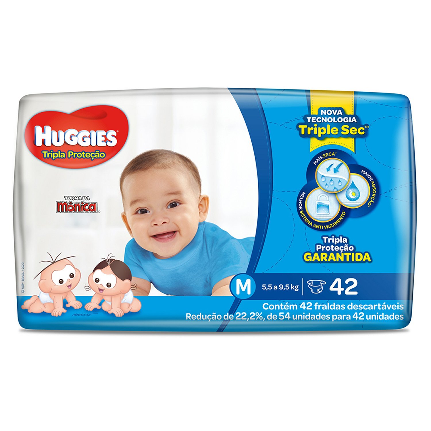 Fralda Huggies Tripla Protec?O Meguinha M 42 Unidades