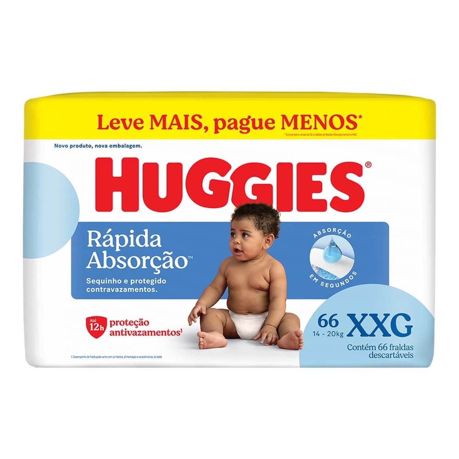 Fralda Huggies Tripla Proteção Hiper Xxg Com 66