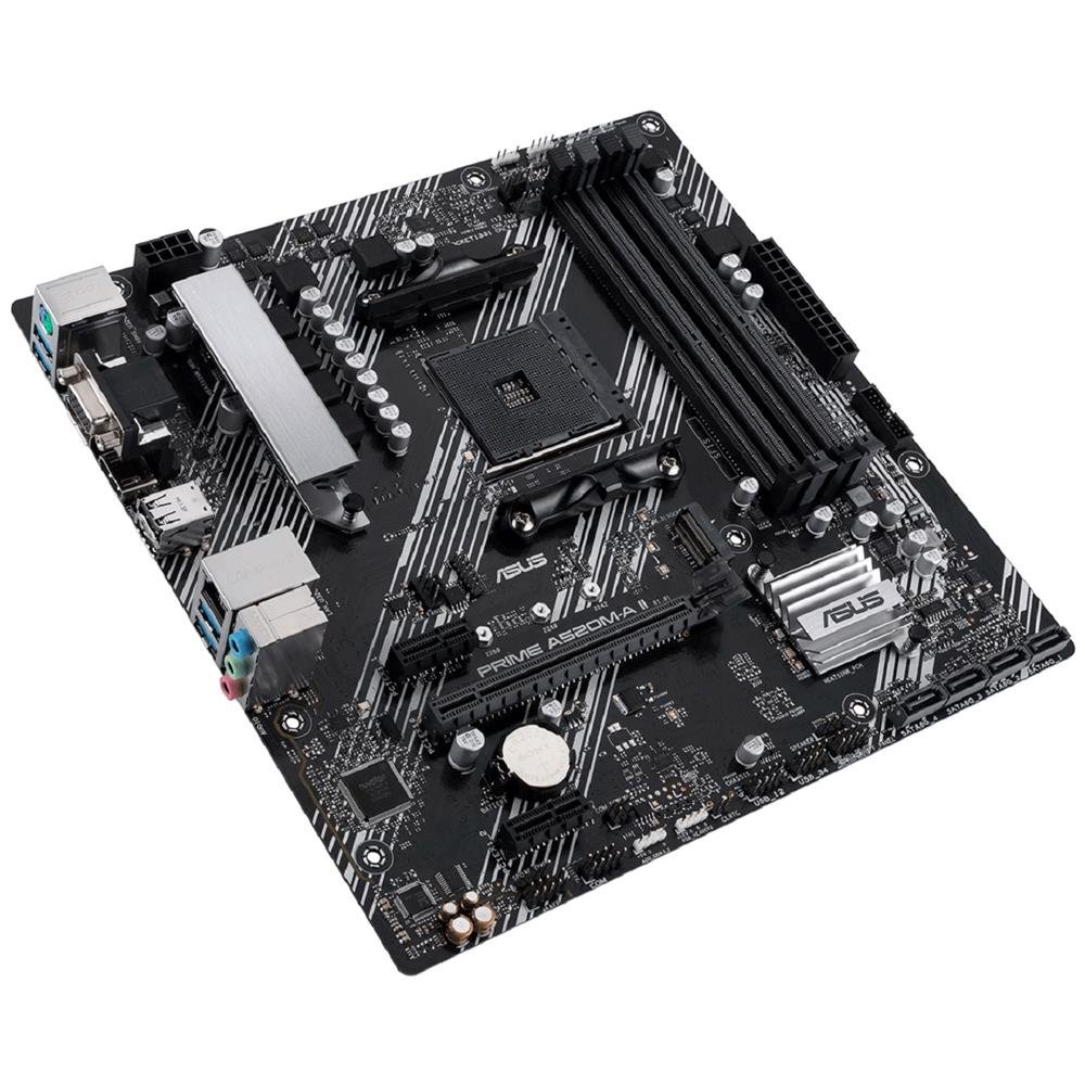 PLACA MÃE ASUS PRIME A520M-A II, CHIPSET A520, AMD AM4, MATX, 4xDDR4