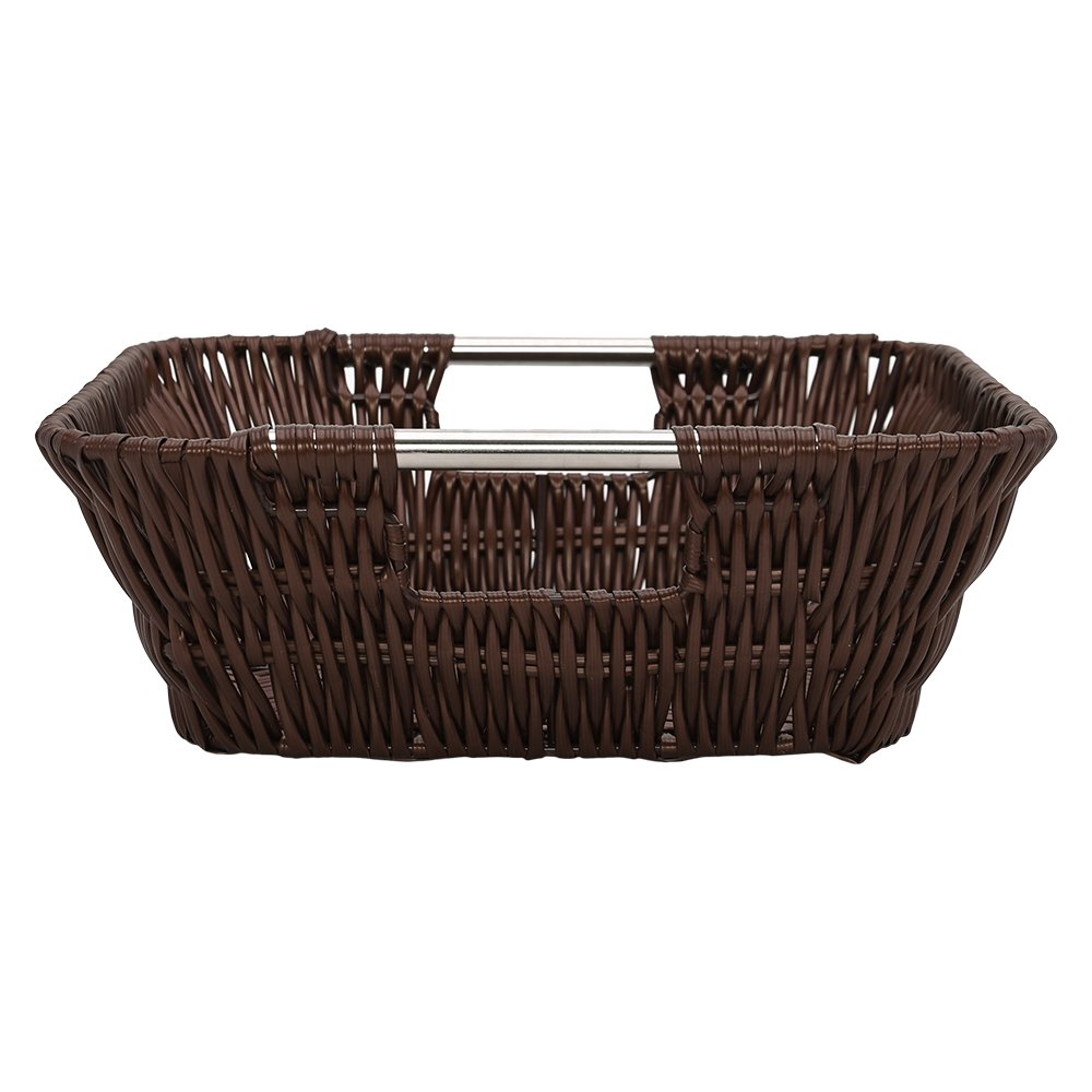 Cesto Quadrado De Rattan Sintético Com Alça Reta Mimo Style