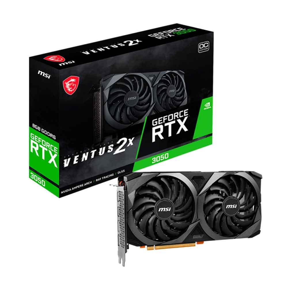 Placa De Video Msi Geforce Rtx 3050 Ventus 2x, 8gb, Gddr6, Oc, 128bits - 912-v500-008