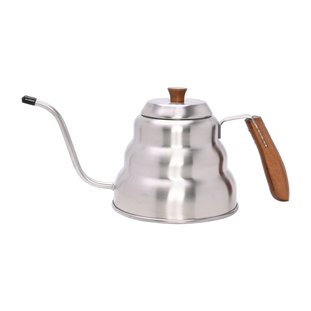 Chaleira Bico Fino Inox com Cabo de Madeira Mimo Style