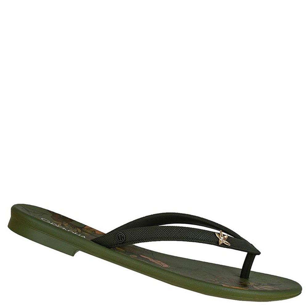 Sandalia Grendha Cacau Cafe Verde Escuro - Grade com 12 pares