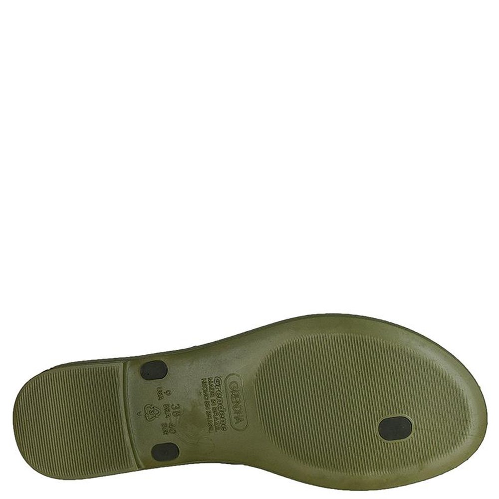 Sandalia Grendha Cacau Cafe Verde Escuro - Grade com 12 pares