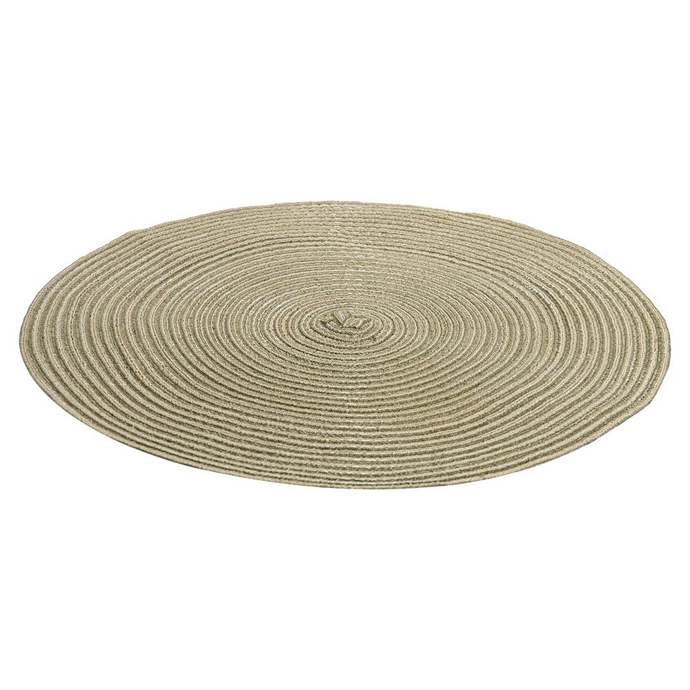 Lugar Americano Redondo 38Cm Pvc E Poliéster Na Cor Verde Mimo Style