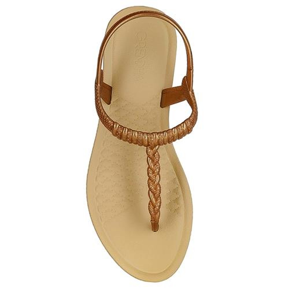 Sandalia Grendha Todo Dia Dourado - Bege - Grade com 12 pares