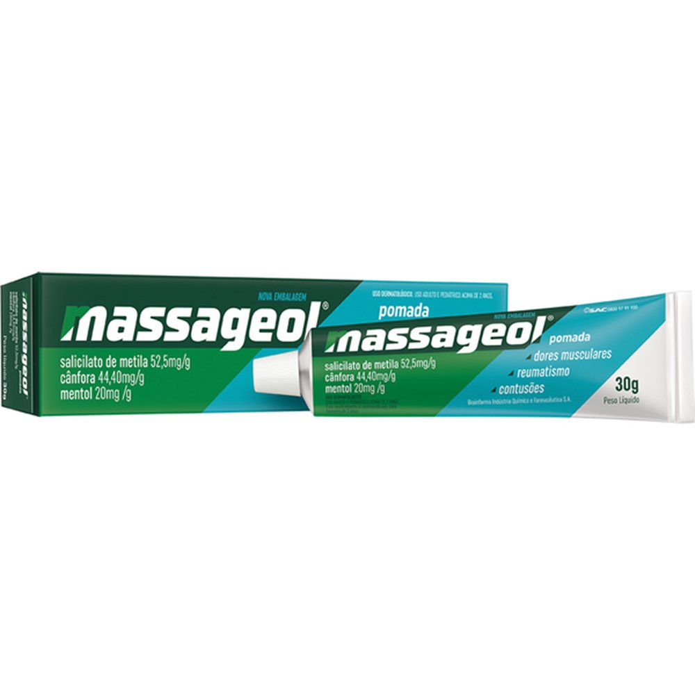 Massageol Pomada Bisnaga 30 Gramas - NEO QUIMICA