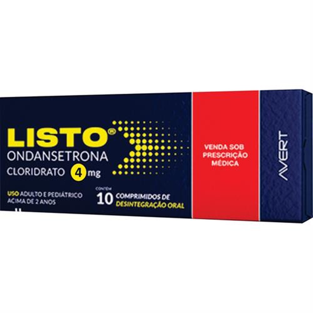 Listo -Ondansetrona- 4Mg Com 10 Comprimido - AVERT