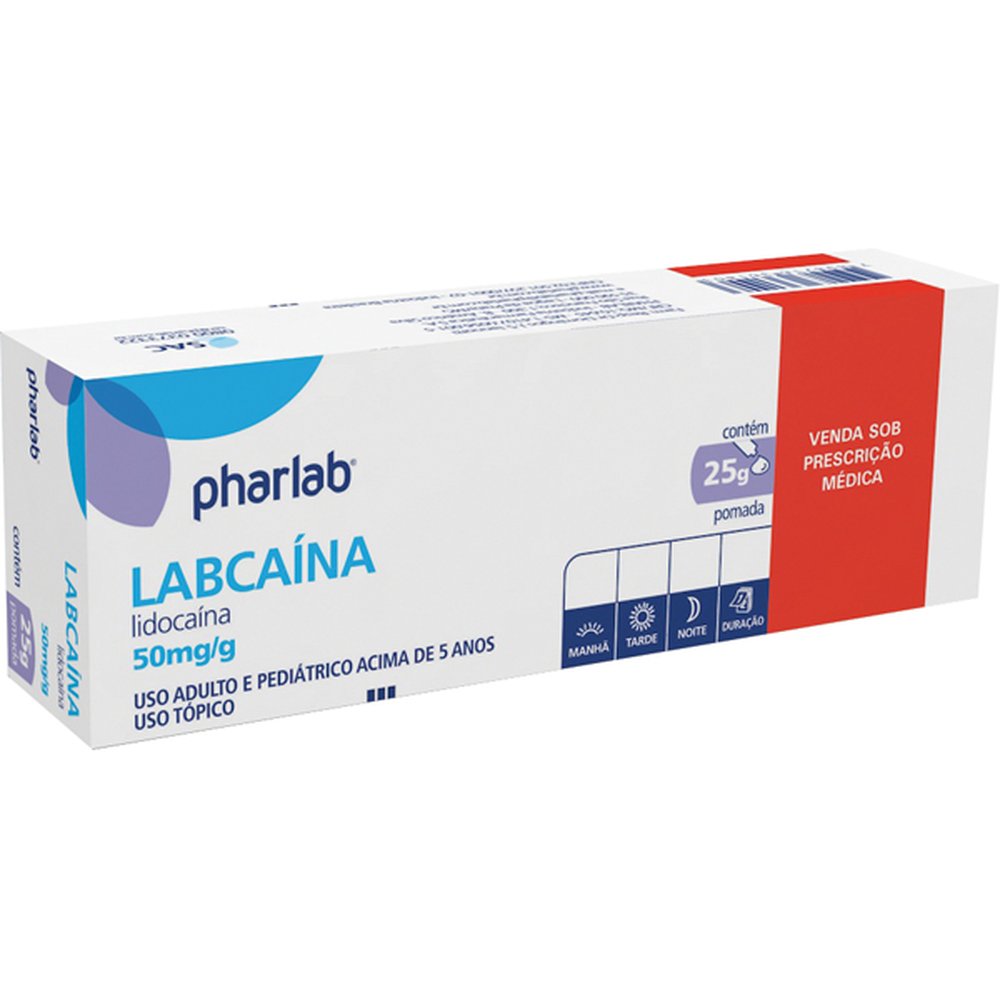 Labcaina Pomada 50Mg Bisnaga 25 Gramas - PHARLAB