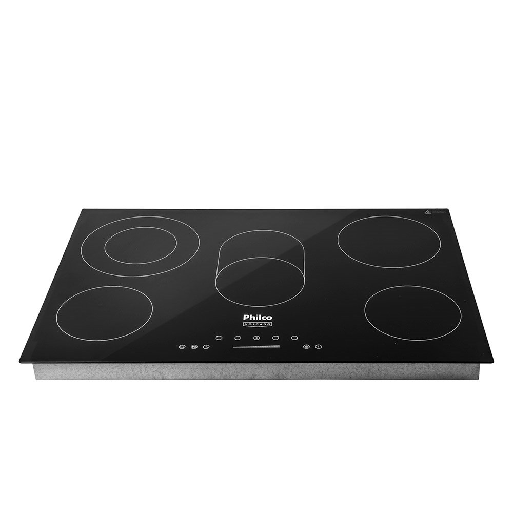 Cooktop Elétrico 5 Bocas Philco PCT55VC Volcano Vitrocerâmico Preto 220V