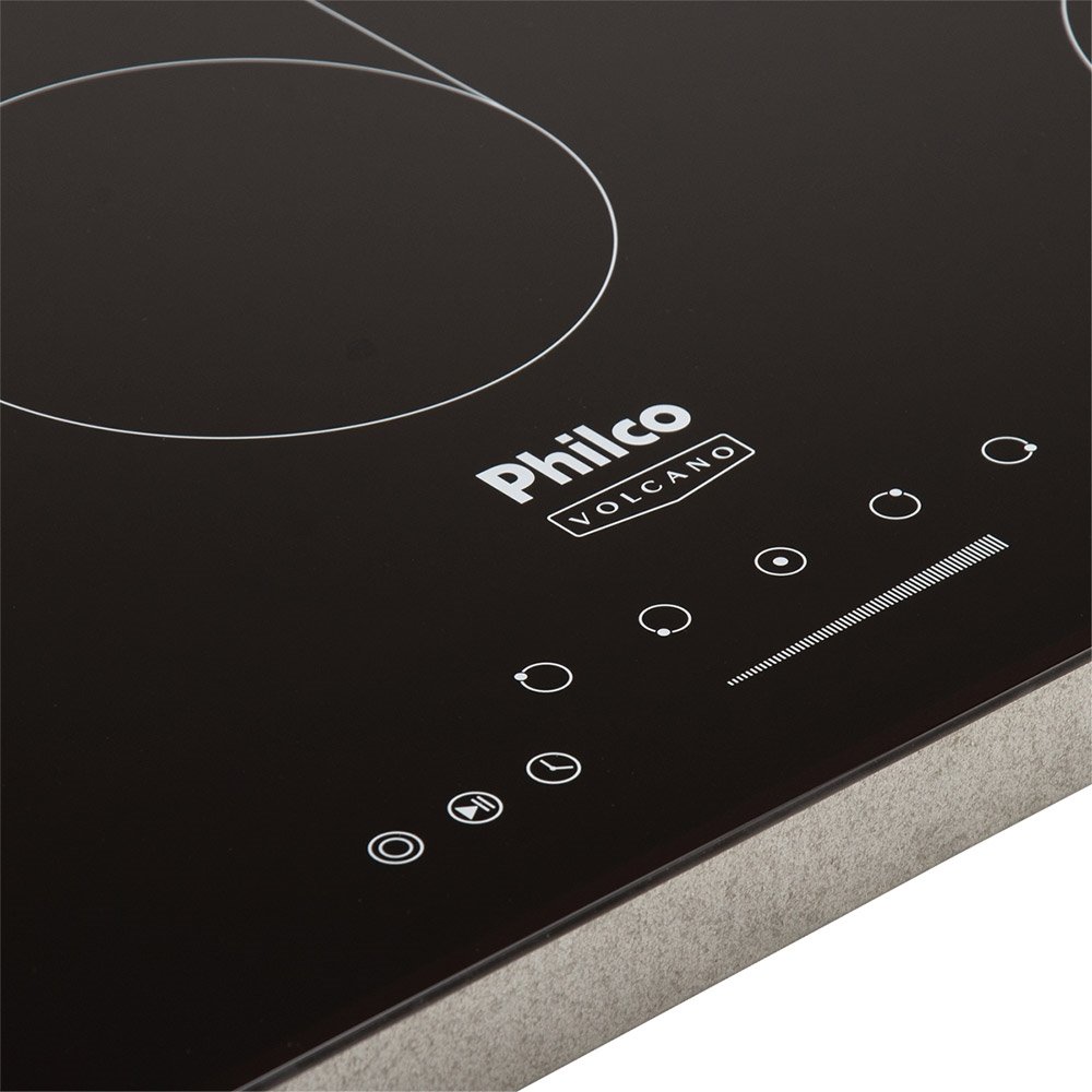 Cooktop Elétrico 5 Bocas Philco PCT55VC Volcano Vitrocerâmico Preto 220V