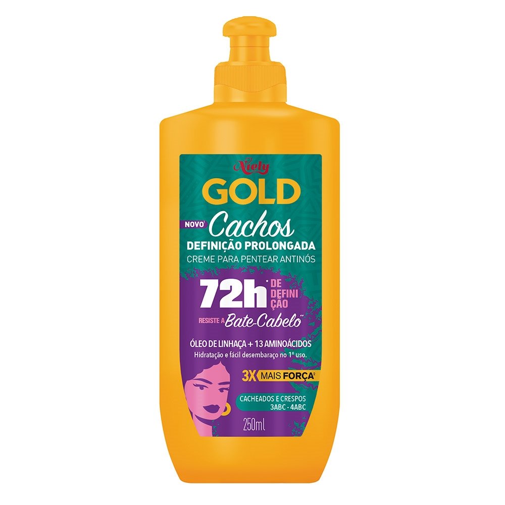 Creme para Pentear Niely Gold Cachos Definição Prolongada 250ml