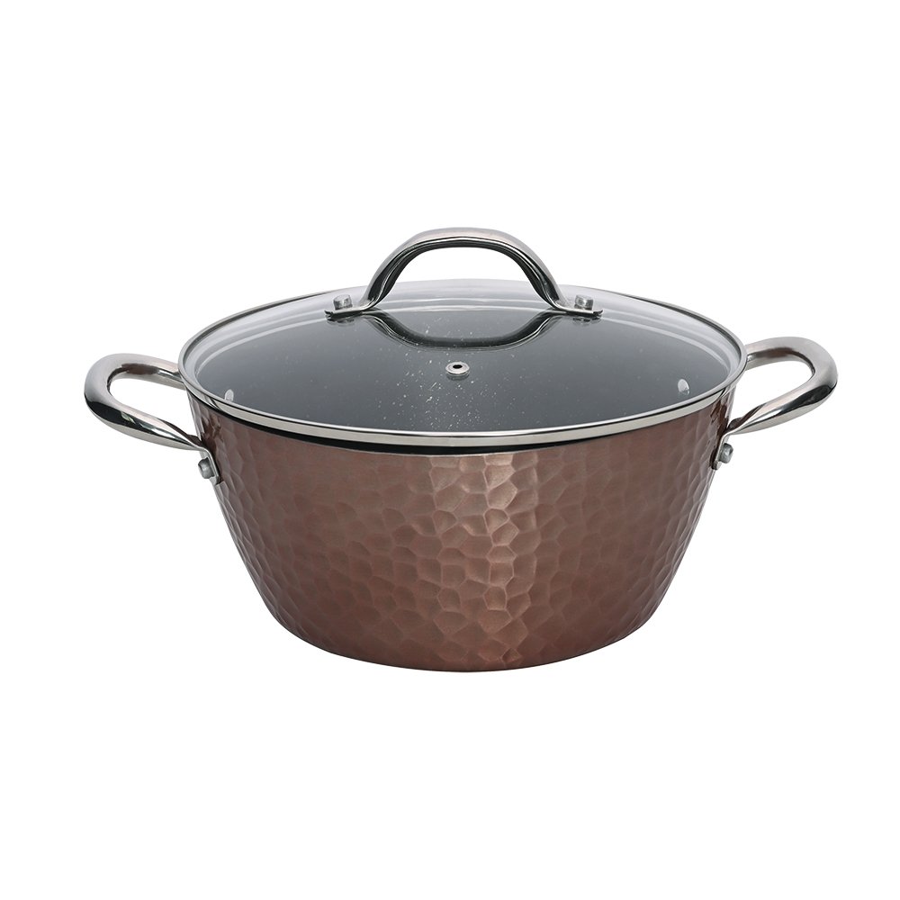 Caçarola Indução Bronce Cook 20cm Alumínio Revestida em Styleflon Cabo Inox Mimo Style