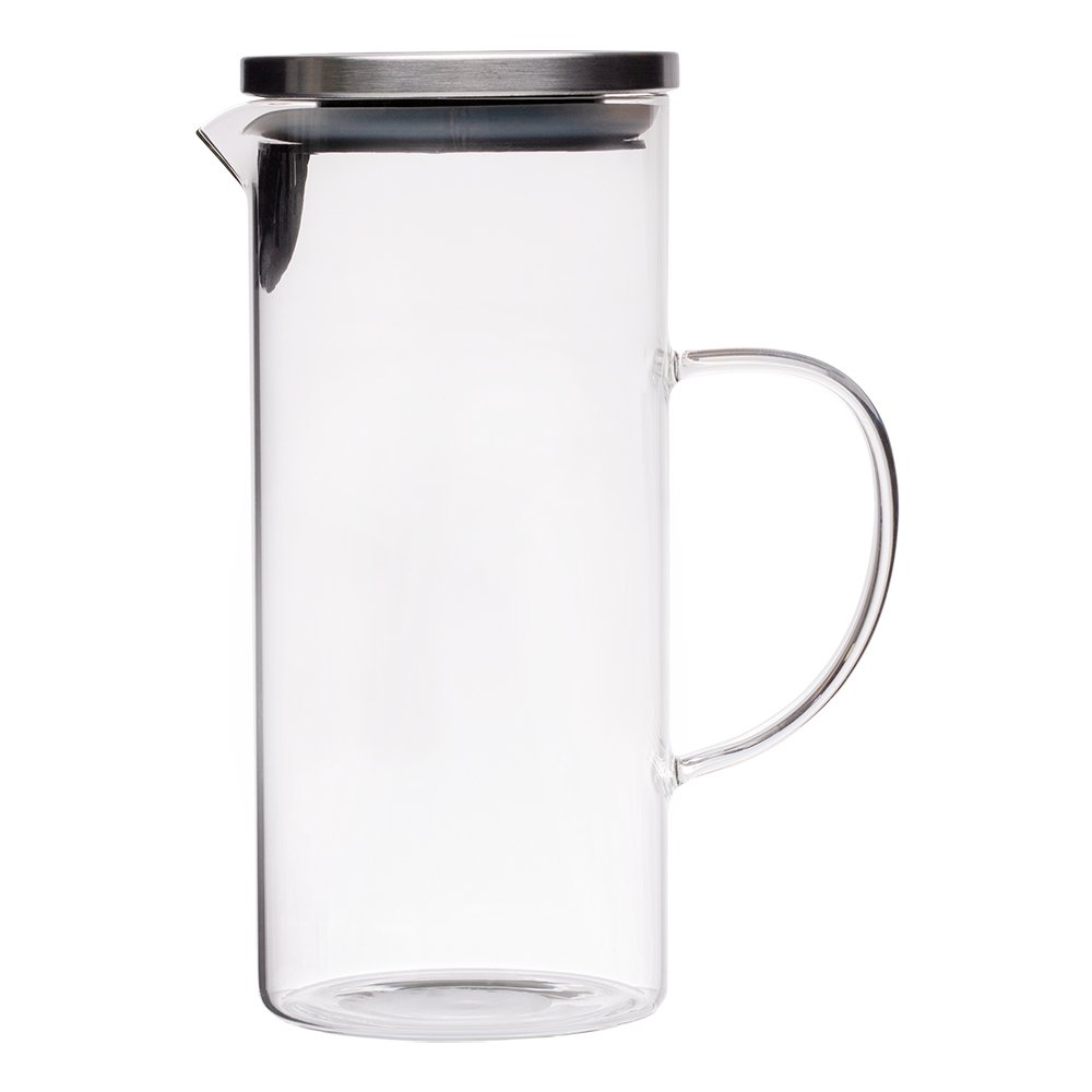 Jarra De Vidro Com Alça E Tampa Hermética 1300Ml Mimo Style