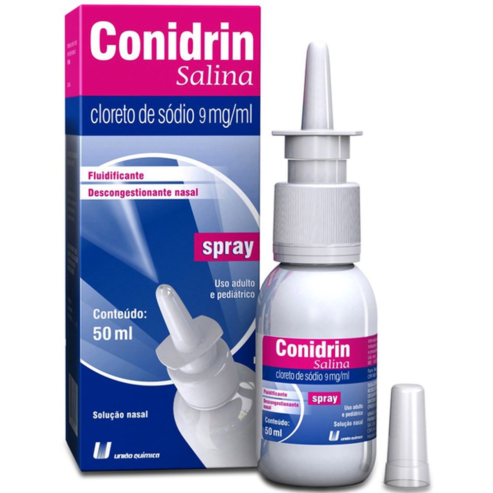 Conidrin Salina 0,9&#37; Spray Frasco 50Ml - UNIAO QUIMICA