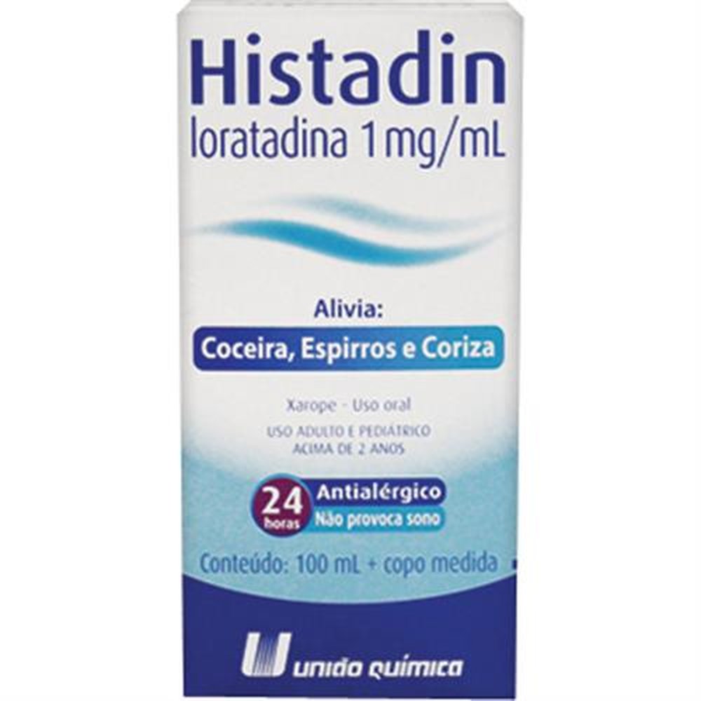 Histadin 1Mg Xarope Frasco 100Ml - UNIAO QUIMICA