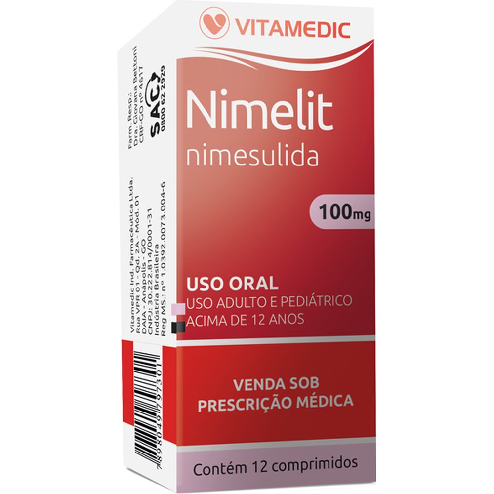 Nimelit 100Mg Com 12 Comprimido - VITAMEDIC
