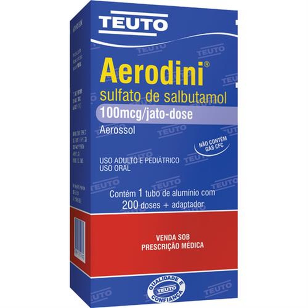 Aerodini 100Mcg Spray Frasco Com 200 Doses - TEUTO