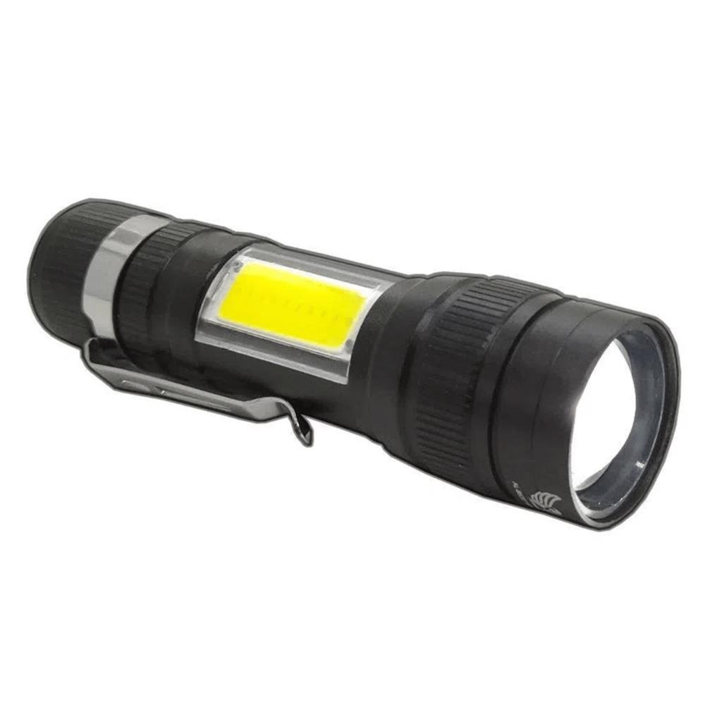 Mini Lanterna Recarregável USB Zoom Potente Portátil